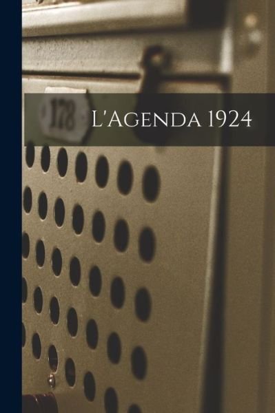 Cover for Anonymous · L'Agenda 1924 (Paperback Book) (2021)