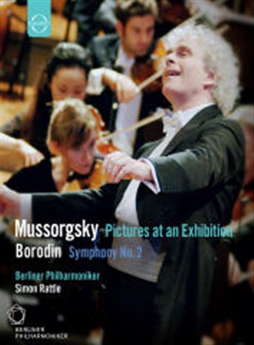 Cover for Rattle Simon / Berliner Philharmoniker · Mussorgsky: Pictures At An Exhibition - Borodin: Symphony No.2 (Blu-ray) (2010)
