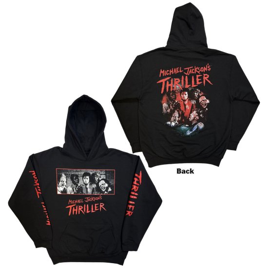Cover for Michael Jackson · Michael Jackson Unisex Pullover Hoodie: Thriller Zombies (Black) (Back Print) (Hoodie) [size M] (2026)