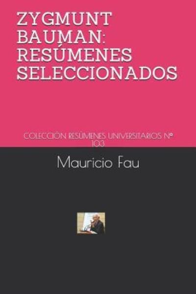 Cover for Mauricio Fau · Zygmunt Bauman (Paperback Book) (2018)