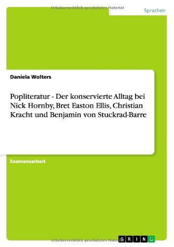 Cover for Wolters · Popliteratur - Der konservierte (Book) [German edition] (2011)